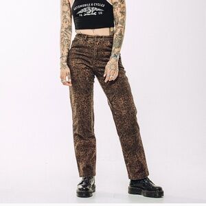 P&Co ALBION CARPENTER PANT - LEOPARD PRINT UK size 12 regular